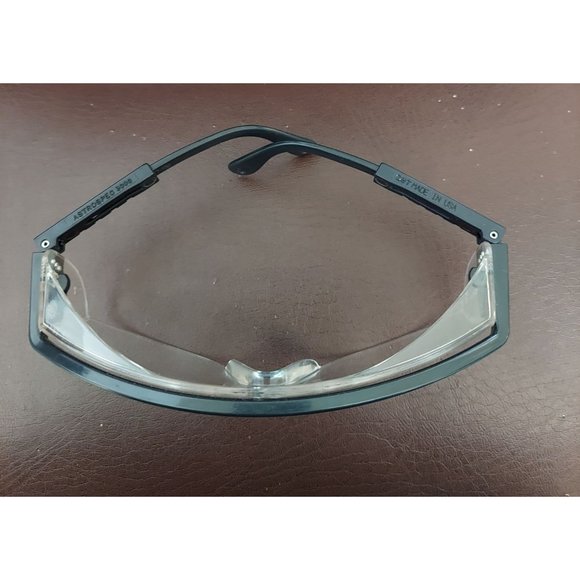 Vintage Uvex Astrospec 3000 Safety Glasses Black Frames Clear Len Adjustable OS - Picture 2 of 6